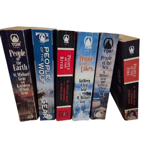 Lot 6 W, Michael Gear People of... Series Books Kathleen O'neal Gear Novel - Picture 1 of 4